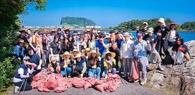 제주 해변 클린업 진행 